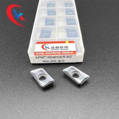 APMT1604PDER-M2は鋼鉄部品、ステンレス鋼の炭化物の製粉の挿入物を処理する製粉の挿入物を背負う